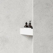 Rohová kúpeľňová polička Bath Shelf Corner, white