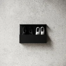 Nástenný botník Shoe Box 50cm, black