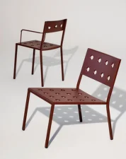 Kreslo Balcony Lounge Armchair, iron red