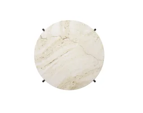 Stolík TS Ø 55, neutral white travertine