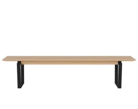 Lavica Nord 200 cm, black oak/white pigmented oiled oak