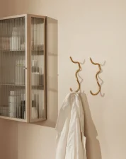 Skrinka Haze Reeded glass, cashmere