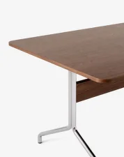 Jedálenský stôl Pavilion AV19, lacquered walnut / chrome base