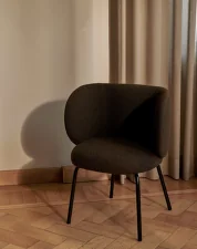 Jedálenská stolička Rico Hallingdal, dark grey brown/cashmere
