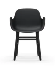 Stolička Form s podpierkami rúk, black/black