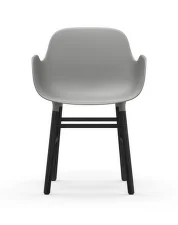 Stolička Form s podpierkami rúk, grey/black