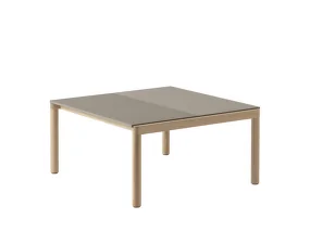 Konferenčný stolík Couple 2 Tiles Plain/Wavy, taupe/oak