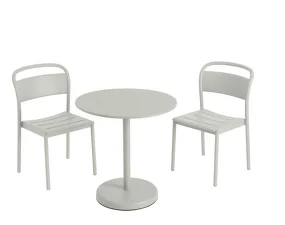 Stolík Linear Steel Café Table Ø70, grey
