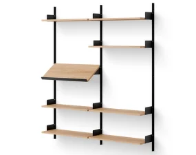 Policová zostava Living Shelf, oak/black