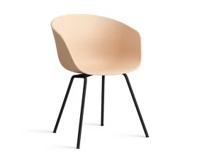 Stolička AAC 26 Black Powder Coated Steel, pale peach