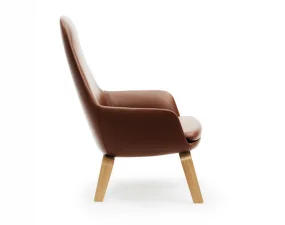 Kreslo Era Lounge, Oak Ultra Leather, vysoké
