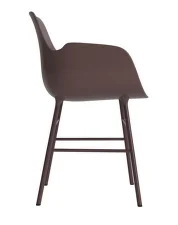 Stolička Form s podpierkami rúk, brown/brown