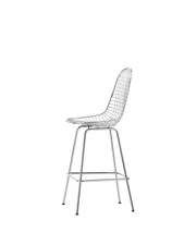 Barová stolička Eames Wire Low, chrome