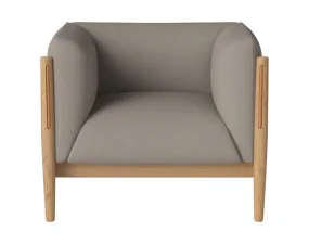 Kreslo Dive Oiled Oak, Beize dark beige/cognac leather