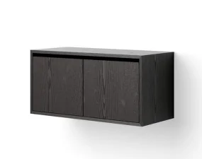 Závesná skrinka Cabinet Low w. Doors, black ash