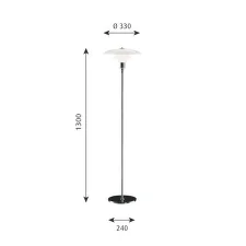 Stojacia lampa PH 3½-2½, high lustre chrome plated