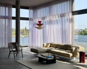 Závesné svietidlo Gio LN15, vermilion red/dark burgundy/ecru white
