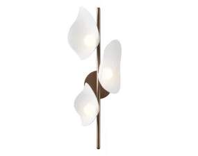 Nástenná lampa Florii 3, dark bronze/white