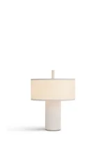 Prenosná stolná lampa Margin, white canvas