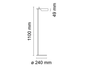 Stojacia lampa Tab F, white