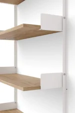 Policová zostava Wall Shelf 1900, oak/white