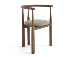 Stolička Bukowski, walnut/Linara 342