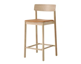 Barová stolička Betty TK14, oak/cognac leather