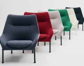 Kreslo O2, soft red textile
