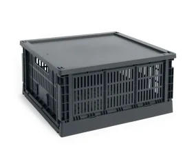 Plastové veko Colour Crate Square L, charcoal