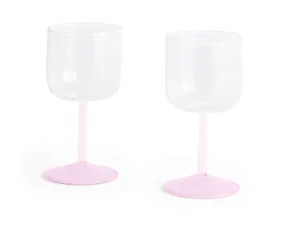 Poháre na víno Tint 2 ks, clear, jade light pink and light pink