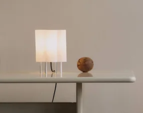 Stolná lampa Boe, silver/natural