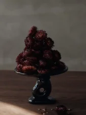 Sklenený podnos Damo Ø21, dark grape