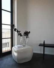 Konferenčný stolík Ishi Medio, high glaze birch