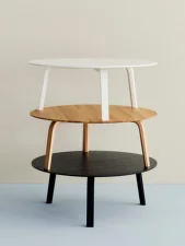 Stolík Bella Coffee Table Ø80x32, white