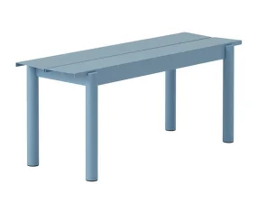 Lavica Linear Steel Bench 110 cm, pale blue