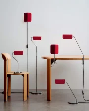 Stojacia lampa Apex, maroon red