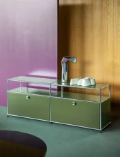 Komoda pod TV USM Haller O2, steel blue