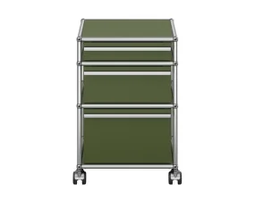 Zásuvkový kontajner na kolieskach USM Haller M63, olive green