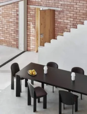 Stôl Chisel 30 Rectangular 200x95 cm, black lacquered oak