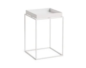 Stolík Tray Table 30x30 High, white