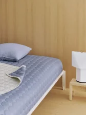 Prikrývka Mega Dot Organic 195x245, dusty blue