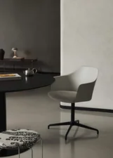Kancelárska stolička Rely HW38 s podrúčkami, black / burnt umber