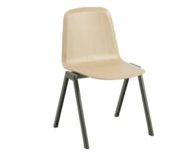 Stolička Brink A-Base, oak / dark olive