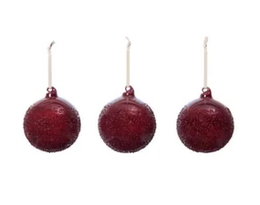 Vianočné banky Flurry L set 3ks, picante red