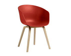 Stolička AAC 22 Lacquered Oak Veneer, warm red