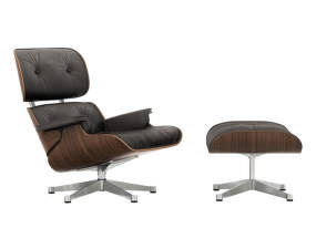 Eames Lounge Chair & Ottoman, black pigmented walnut