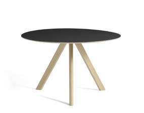 Stôl Copenhague CPH 20 Ø120, oak/black linoleum