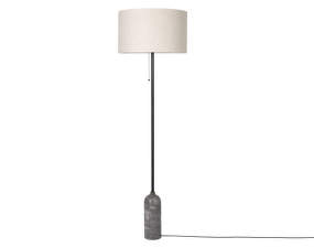 Stojacia lampa Gravity, grey marble/canvas shade