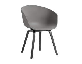 Stolička AAC 22 Black Laquered Oak Veneer, grey