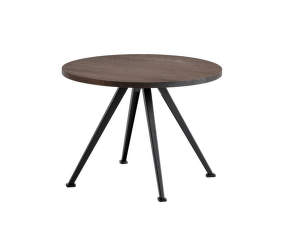 Konferenčný stolík Pyramid Coffee Table 51, Ø60 x 44 cm, black powder coated steel / smoked solid oak